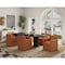 Manhattan Comfort Anna Square Faux Leather Dining Chair in Saddle - Set of 2 2-DC058AR-SA - alternate 3